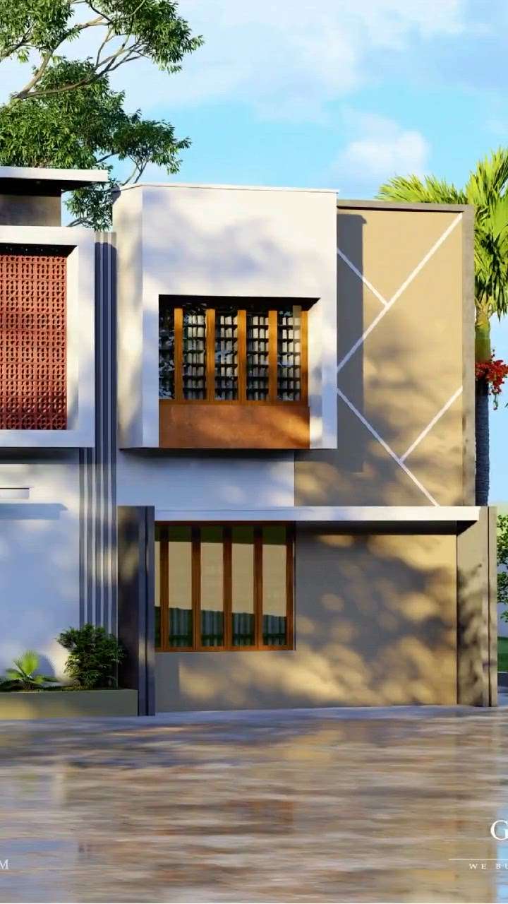 Ganesh builders..
your perfect home making partner.. For more details contact us
.
.
 #3d #3delevationhome #modernhouses #contemporary