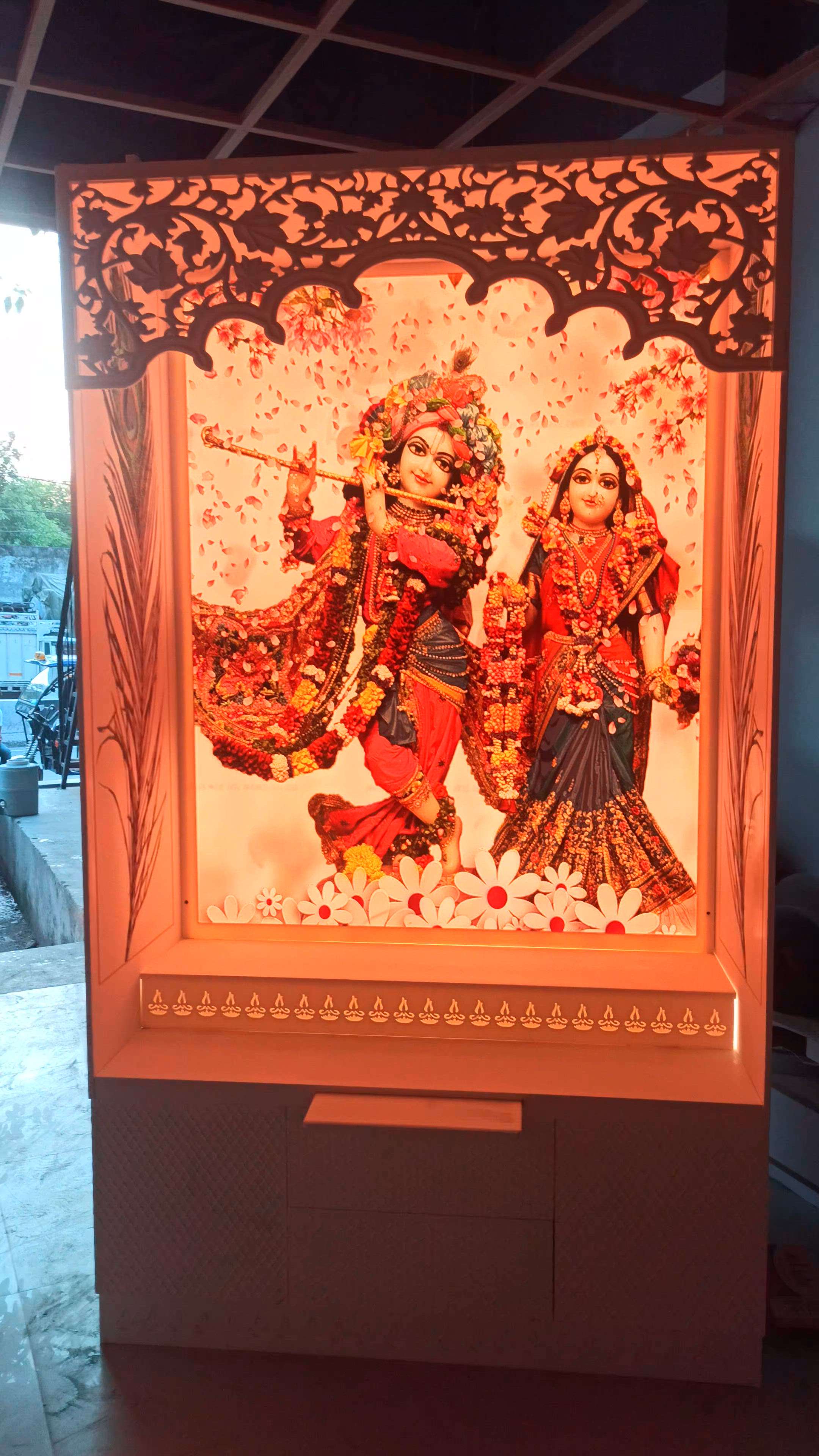 #3d&4d Shree Radhey Krishna Designer Corian Mandir#9711785151#