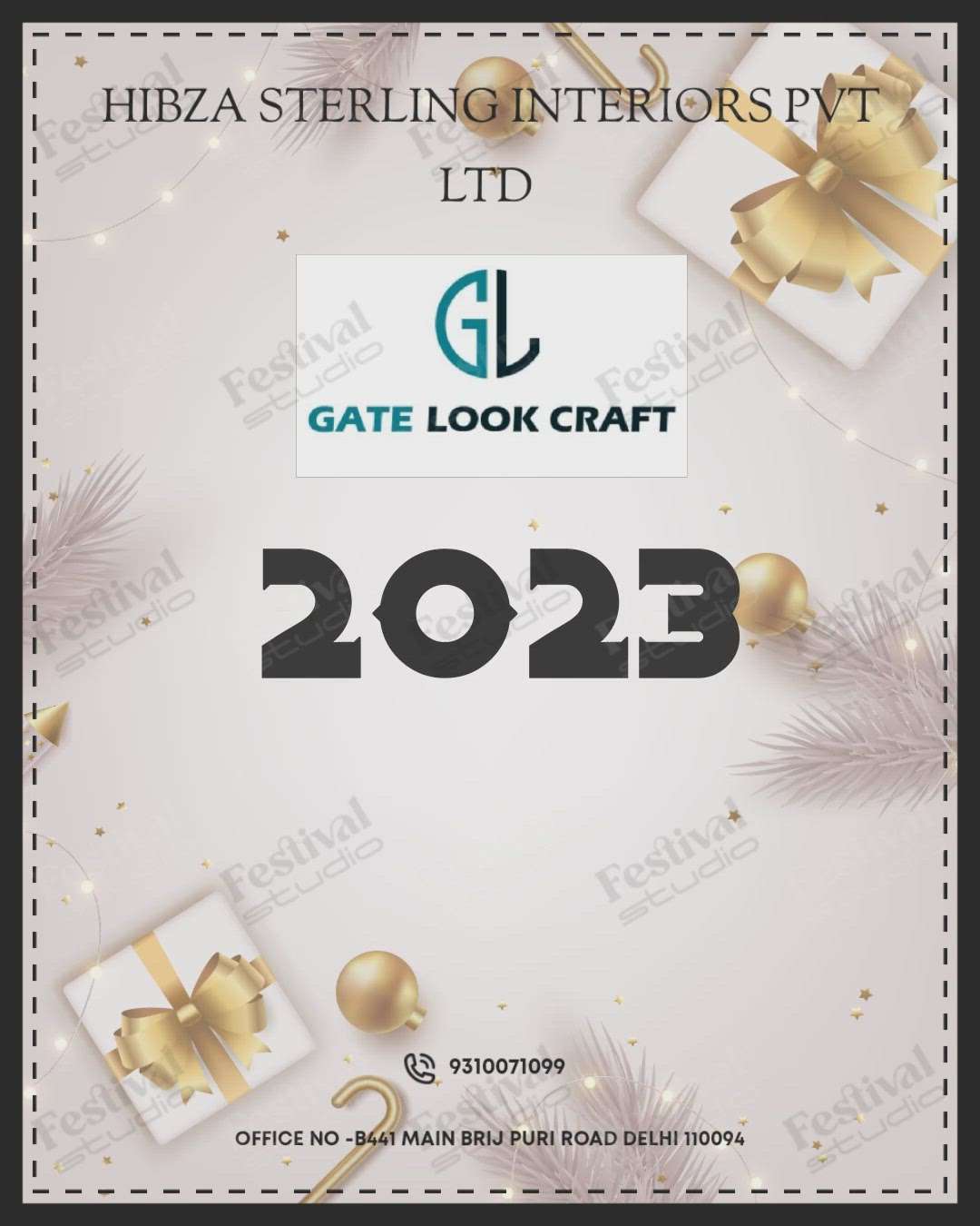 Happy New year by Hibza sterling interiors pvt ltd ki taraf se #gatelookcraft #aluminiumprofilegate #aluminiumprofilecladding
