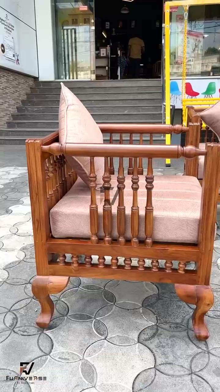 The classic hand crafted teak wood crazy sofa at FURNIVERSE Palakkad  #furniture #manufacturer  #handcrafted #own factory  #teakwood  #wooden-sofa  #home decor  #design  #life  #happiness  #happy-customer  #trending