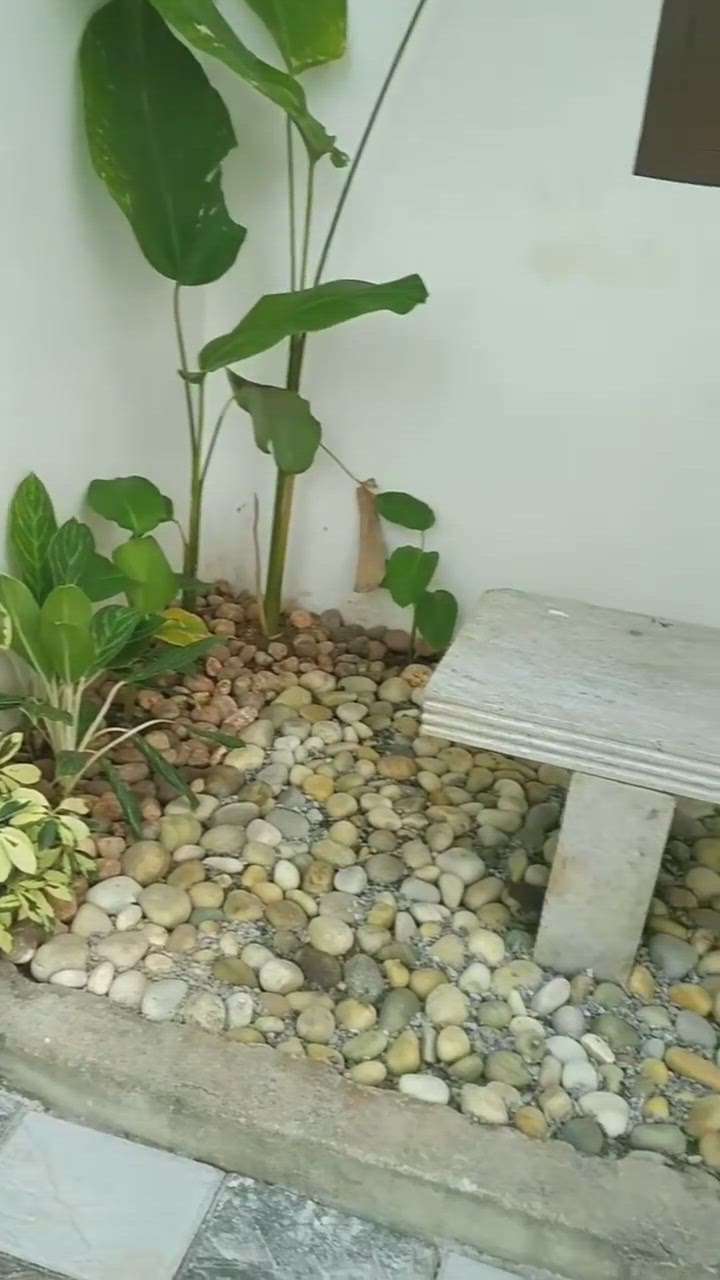 Natural stone #bench  #IndoorPlants
