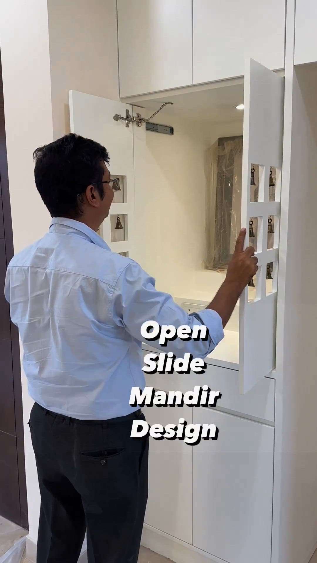 open sliding mandir designs #mandirdesign  #brightinteriors  #interiorcontractor
