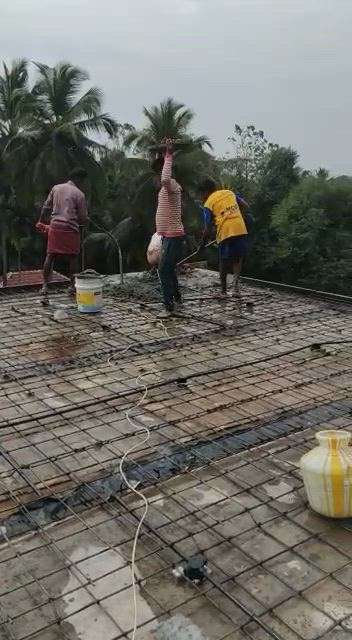 Concrete work of a residential house
