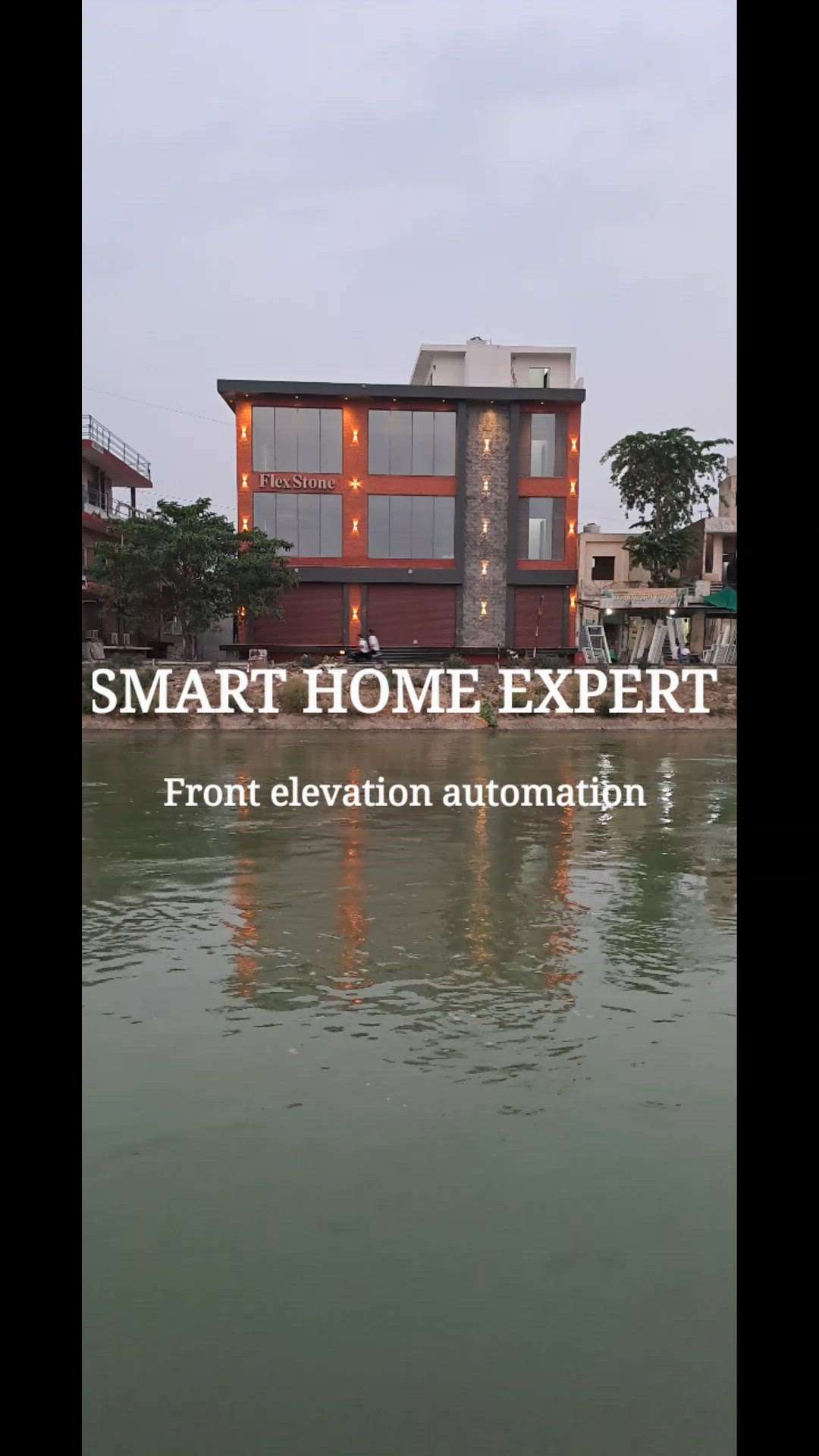 Front elevation lights
 #elivation lights automation 
control by mobile application, voice command and nfc features in all India.