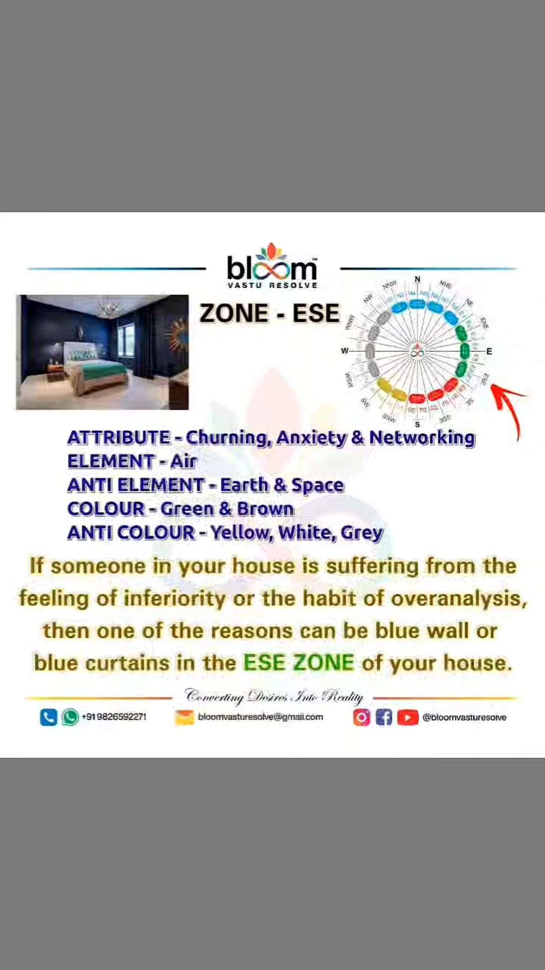 Your queries and comments are always welcome.
For more Vastu please follow @bloomvasturesolve
on YouTube, Instagram & Facebook
.
.
For personal consultation, feel free to contact certified MahaVastu Expert through
M - 9826592271
Or
bloomvasturesolve@gmail.com
#vastu #वास्तु #mahavastu #mahavastuexpert #bloomvasturesolve  #vastureels #vastulogy #vastuexpert  #vasturemedies  #vastuforhome #vastuforpeace #vastudosh #numerology #vastuforgrowth #numerology #esezone #anxiety #wallpainting #wallpaper #lowconfidence