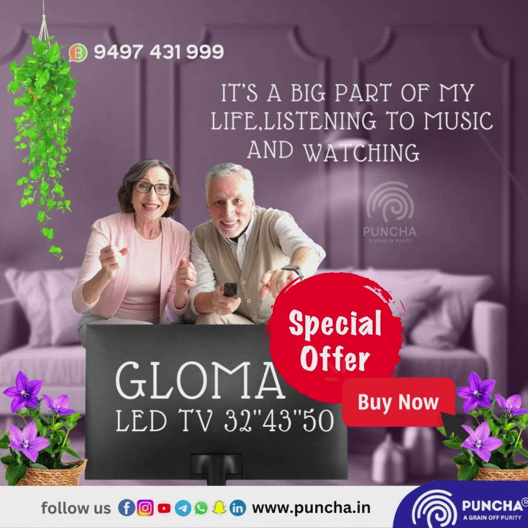 #gloma #TV
#PUNCHAIN
NEW BUS STAND COMPLEX
CHERKALA KASARAGOD
MOB:+919497431999

Please click this link order your product

https://wa.me/c/919497431999