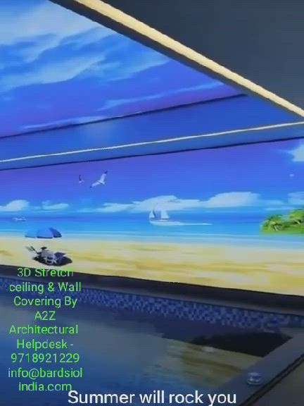 3D Stretch ceiling / Wall Covering Pan India   #Architect #CelingLights #bulding #vila #poolDesign