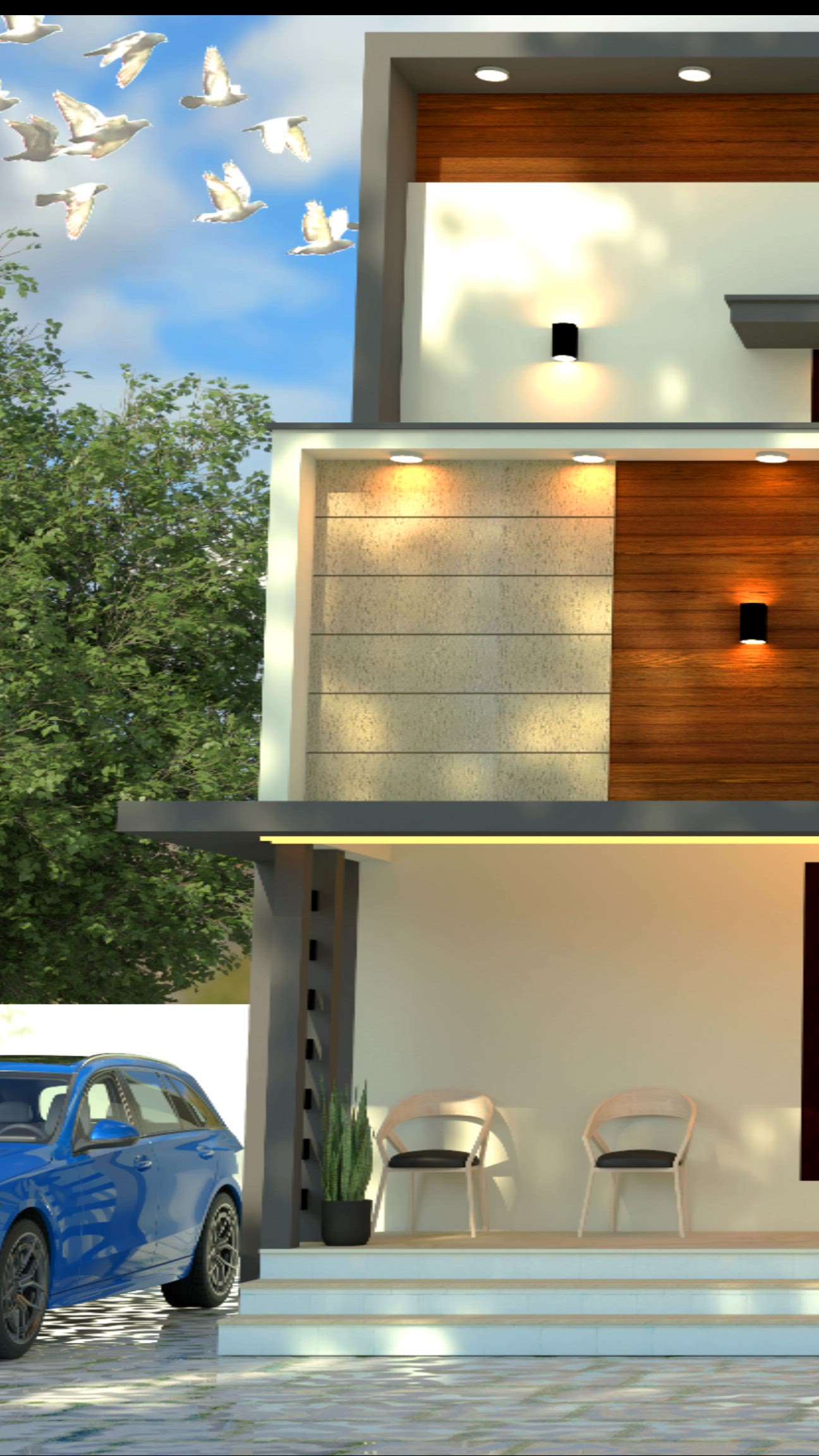 #3d  #ContemporaryHouse  #lowbudgethousekerala  #architecturedesigns