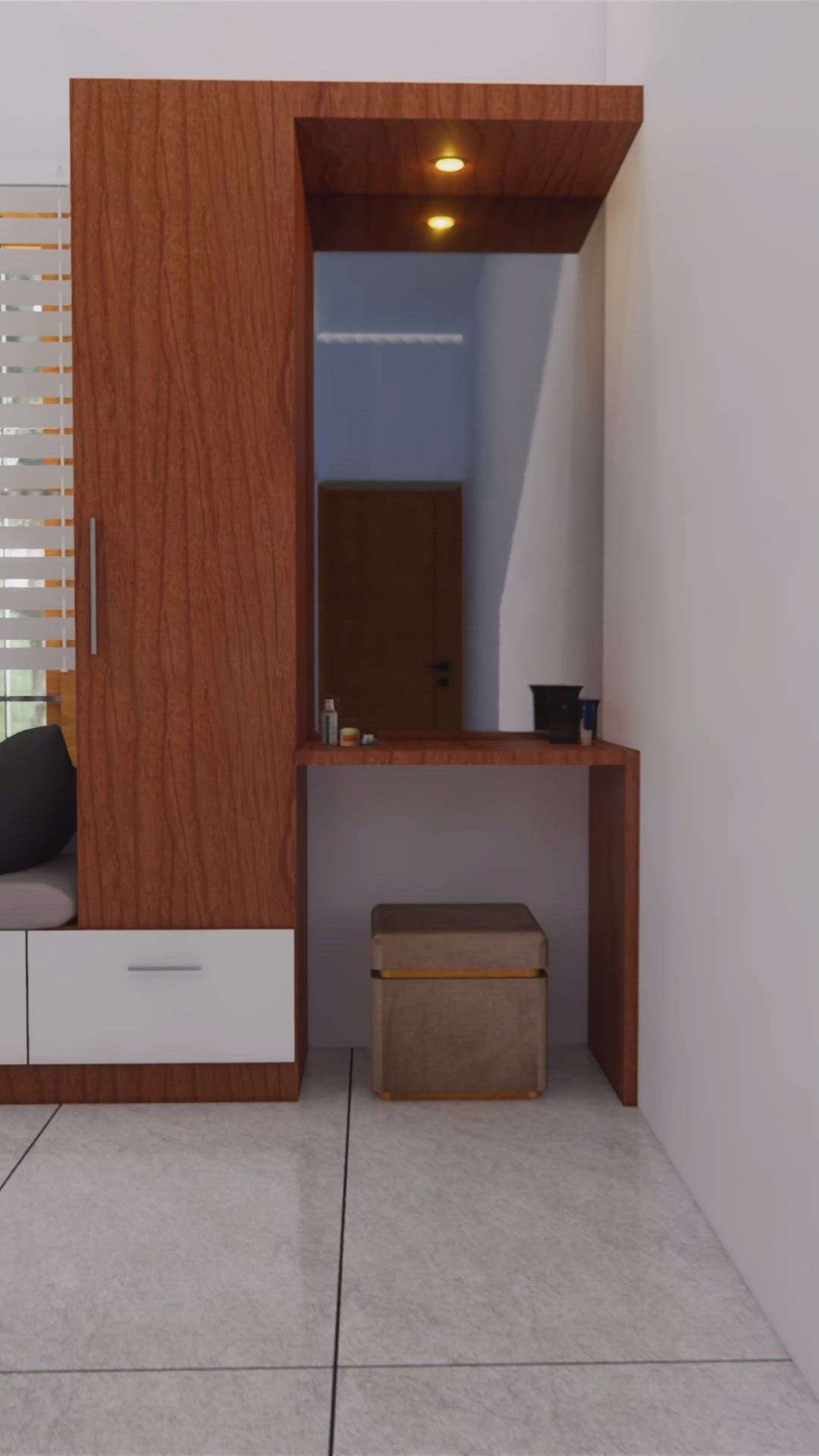 Bedroom with bay window.
#BedroomDesigns #design3dvideo #lumionwalkthrogh #Interior_Work #FlooringTiles #4DoorWardrobe  #sidetable #kerala #Kollam #Thiruvananthapuram #Malappuram #Ernakulam #Kozhikode