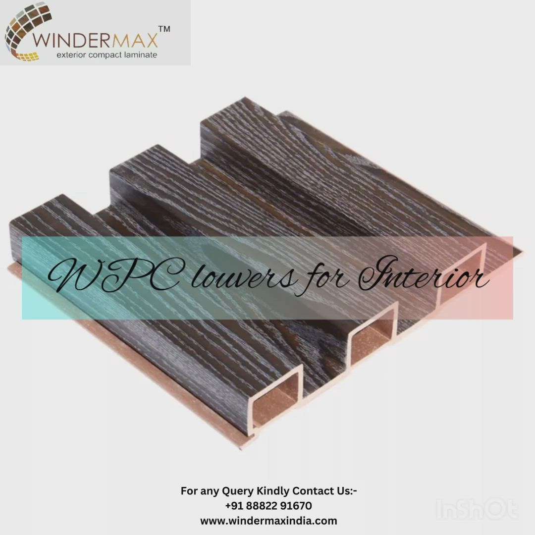 Windermax India WPC Louvers Site
.
.
#aluminiumlouvers #aluminium #Exterior #elevation #exteriorelevation #Frontelevation #modernexterior #Construction #Home #Decor #louvers #interior #aluminiumfin #fins #wpc #wpcpanel #wpclouvers #homedecor #interiordesigner
.
.
For more details our all products please visit websites
www.windermaxindia.com
www.indianmake.co.in 
Info@windermaxindia.com
or call us on 
8882291670 9810980278

Regards
Windermax India