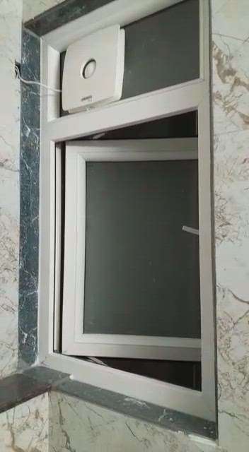 # #Casement windows with Exhaust fan white profile.