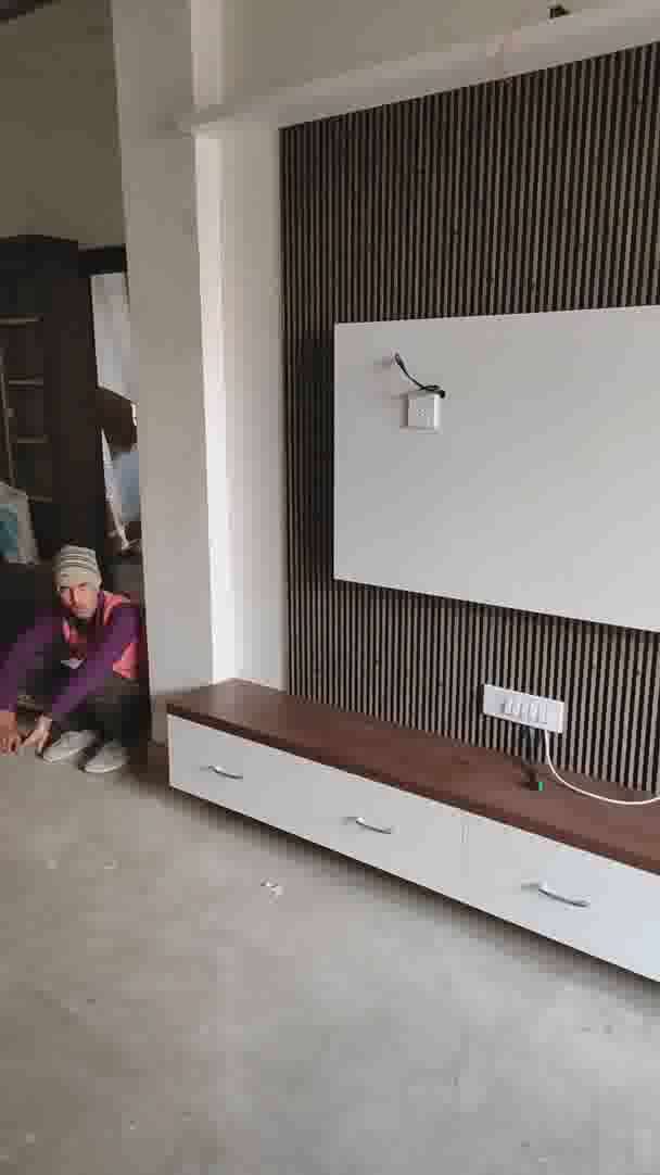 TV panel unit design TV unit LED panel #akilcarpenter ₹800 square feet