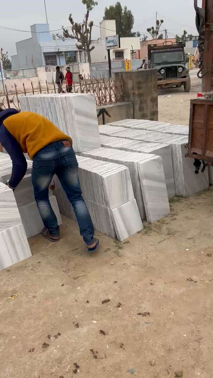 Loading 4900 Sq ft Makrana Dungri Tiles for Jaipur City.
Rate -  40 RS PER SQ FT
Size -  2x1.25 ft and Mix Size 
Marble- Makrana Dungri Marble

Contact for Flooring Material ⛳️
M  A  N  G  A  L  B  H  A  V  A  N  M  A  R  B L  E S
DM FOR MORE DETAILS ✉️ 

VISIT AT MANGAL BHAVAN MARBLES for Best Marble And Granite for Your Dream Home.

📍Central Spine, Opp.Akshaya Patra Temple, Mahal Road, Jagatpura, Jaipur. 302017

#mangalbhavanmarbles #vishvaskhubsurtika
MARBLE - GRANITE - HANDICRAFTS 

DM or Call for Any Inquiry
📞 +91-8000840194
📞 +91-8955559796 
📩 mangalbhavanmarbles@gmail.com
🌎 www.mangalbhavanmarbles.com

.
.
.
.
.
.
.
.
.
.
.
.
.
.
.
.
.
.
.
.
#whitemarble #dungrimarble #kitchendesign #kitchentop #stairsdesign #jaipur #jaipurconstruction #pinkcityjaipur #bestgranite #homeflooring #bestmarbleforflooring #makranamarble #handicraft #homedecor #marbleinpunjab #marblewholesaler #makranawhite #indianmarble #floortiles #marblecity #instagramreels #architecturedesign #homeinterior #floorarchitecture
@mangal_bhavan_marbles