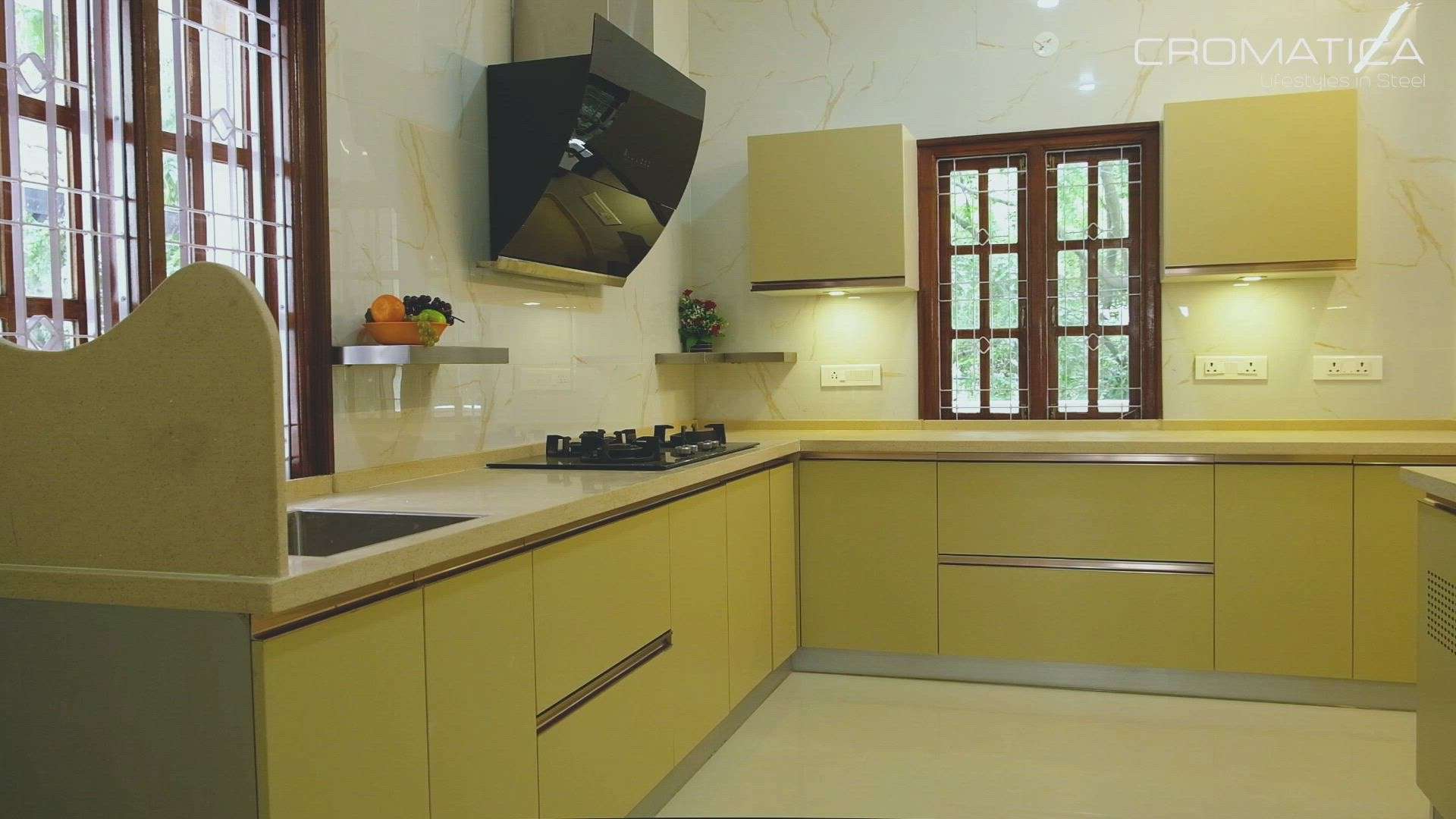 Cromatica Stainless Steel Modular Kitchens with lifetime warranty #modularkitchens 
#Interiors