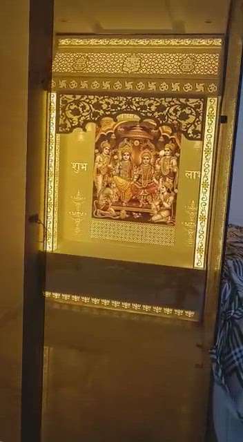Ram Darbar Mandir Pooja room 4d colour darwar piller 3d mehrab  #mandir corian #corianmandir