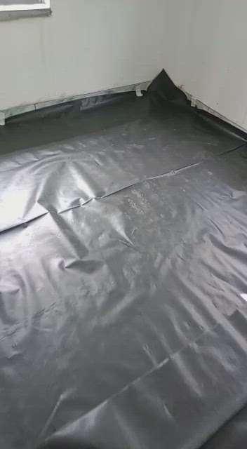 protecting tile using black sheet