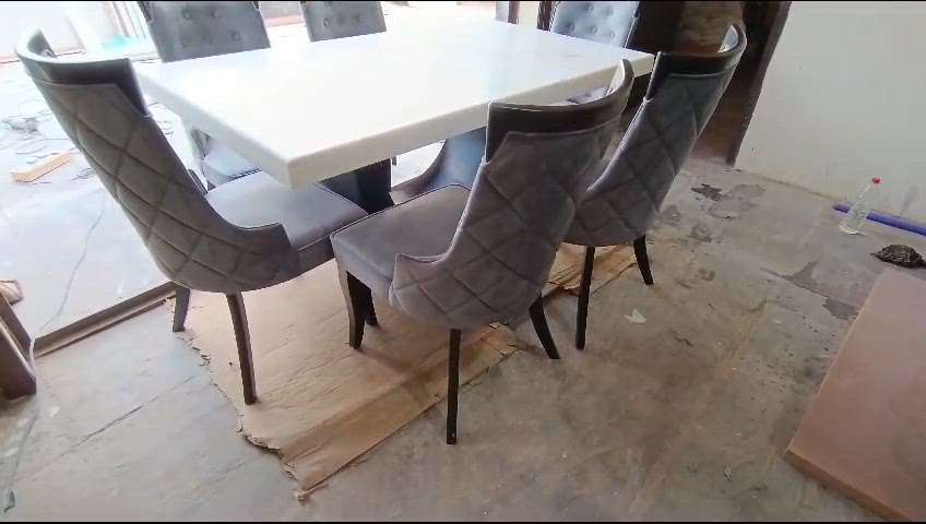 Premium quality Six Seater Marble Dining Table with Six Upholstery Chairs just only in Rs. 85950/- for order and more details please visit our website at www.vikinterio.com or call/WhatsApp us at 7878226034  #RectangularDiningTable #marblediningtable #marbletable #marbletables  #funiture #premiumproduct  #DiningChairs #RectangularDiningTable #DiningTable  #DINING_TABLE #diningtables #furnitures