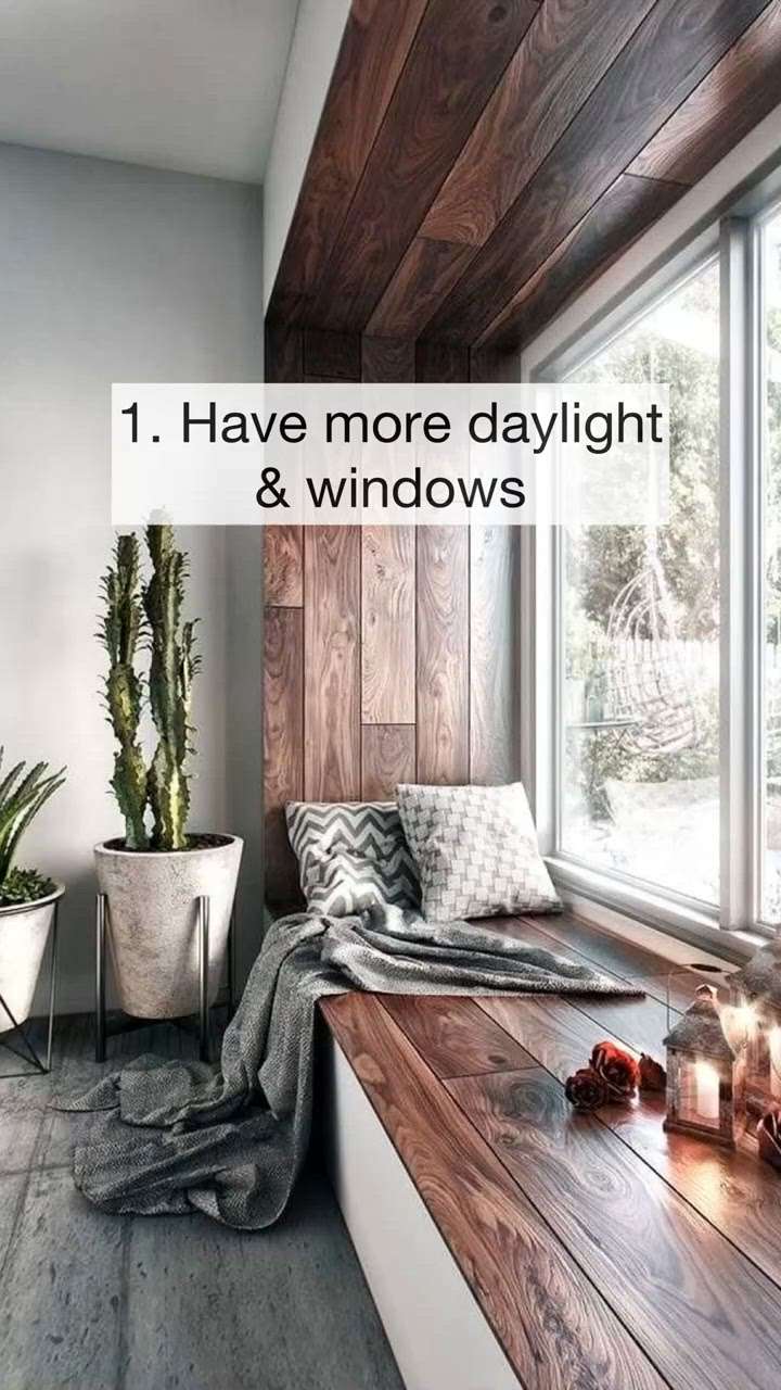 "Crafting a brighter home: 💡 Let natural light shine in by decluttering windowsills. Use mirrors to reflect light and create the illusion of space. Opt for lighter paint colors to bounce light around. #BrightenYourSpace #LightingTips #HomeImprovement 🏠"