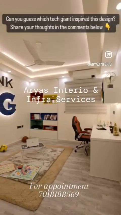 Get your office designed and executed with one of the best Industy professional 2024 by Aryas interio & infra services  Ultra luxury Interior services by Aryas interio & Infra services. One of best leading interior decorator delhi NCR 2024, Give your home a new look, luxury flat interiors services by Aryas interio & Infra Services,
Provide complete end to end Professional Construction & interior Services in Delhi Ncr, Gurugram, Ghaziabad, Noida, Greater Noida, Faridabad, chandigarh, Manali and Shimla. Contact us right now for any interior or renovation work, call us @ +91-7018188569 &
Visit our website at www.designinterios.com
Follow us on Instagram #aryasinterio and Facebook @aryasinterio .
#uttarpradesh #construction_himachal
#noidainterior #noida #delhincr #delhi #Delhihome  #noidaconstruction #interiordesign #interior #interiors #interiordesigner #interiordecor #interiorstyling #delhiinteriors #greaternoida #faridabad #ghaziabadinterior #ghaziabad  #chandigarh