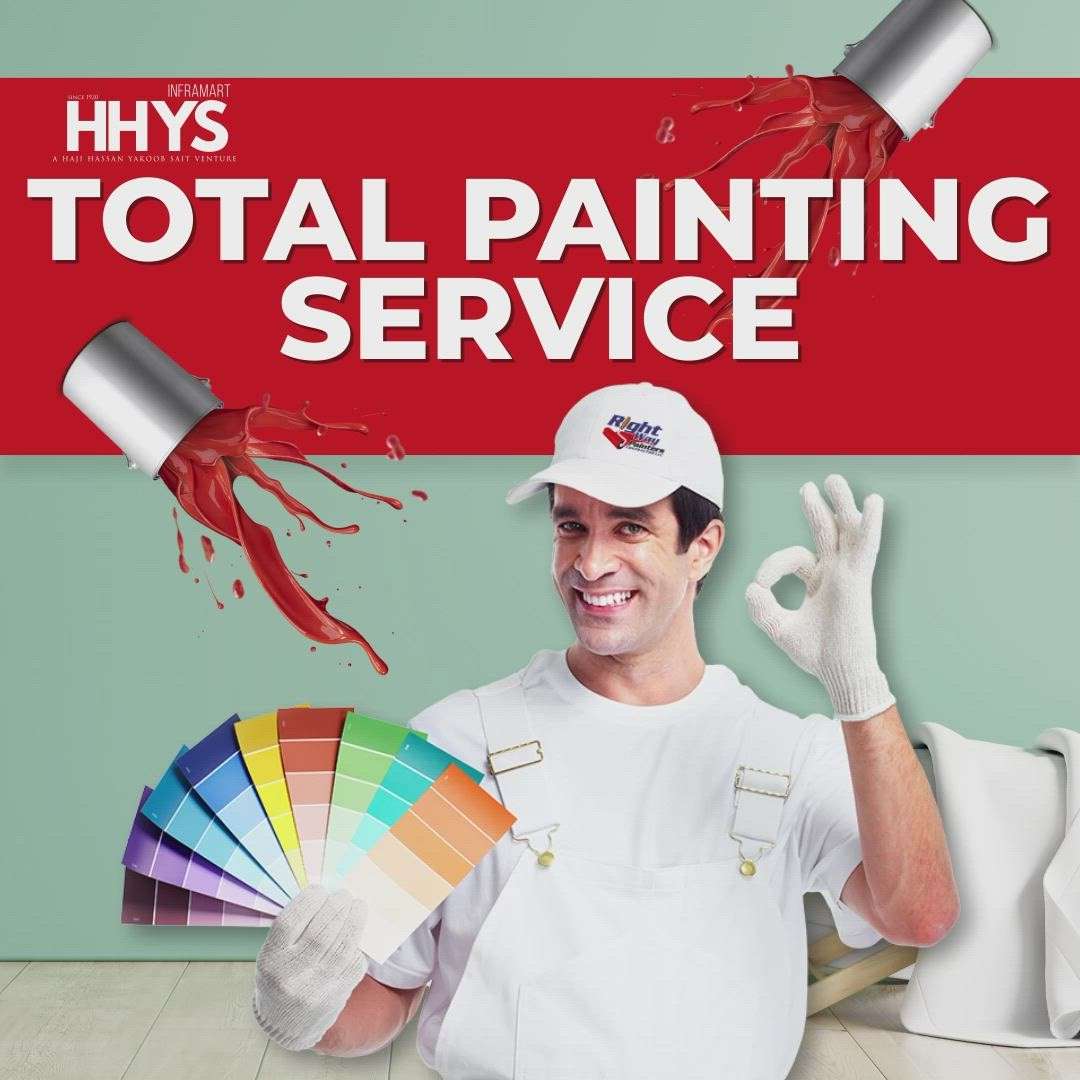 Total Painting Service by HHYS Inframart  #TexturePainting #WallPainting  #paintingservices