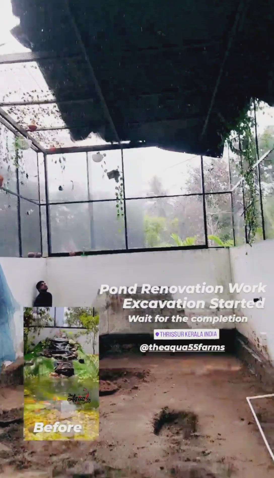 Koi pond renovation work started for our Thrissur Client. Traditional Style pond will be constructed inside this beautiful aviary with birds. 
8547483891 | 9061783891
info@theaqua55farms.com | www.theaqua55farms.com 

 #koifish  #koifishpond #koipond #fishtank #aquarium #filtration #renovation