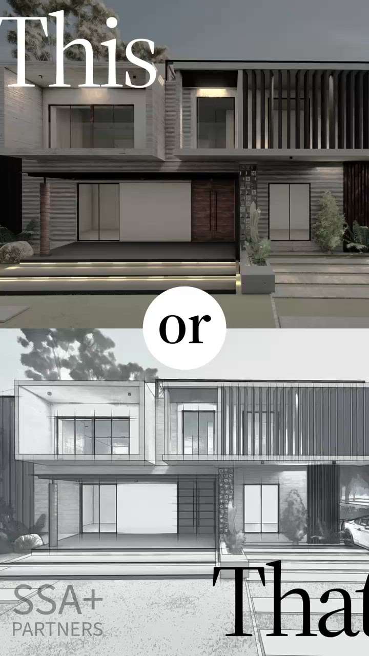 Which one✅
Architectural Design for residential building.  4500sqft , 5bhk
☑️ Shankarsumananarchitects
#architecture  #art #keralaarchitectures #keraladesigns #newhouse #ContemporaryDesign #kolo #archdaily #moderndesigns