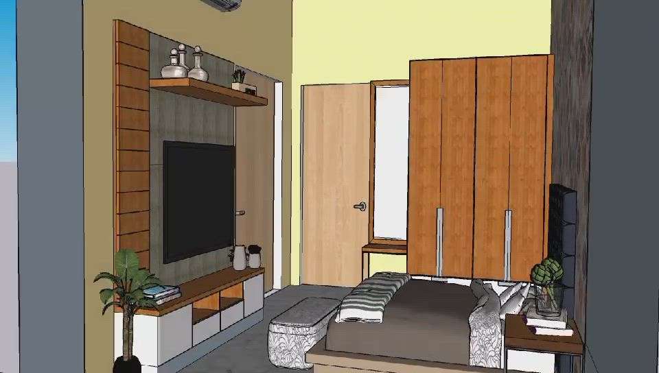 master bedroom design in SketchUp