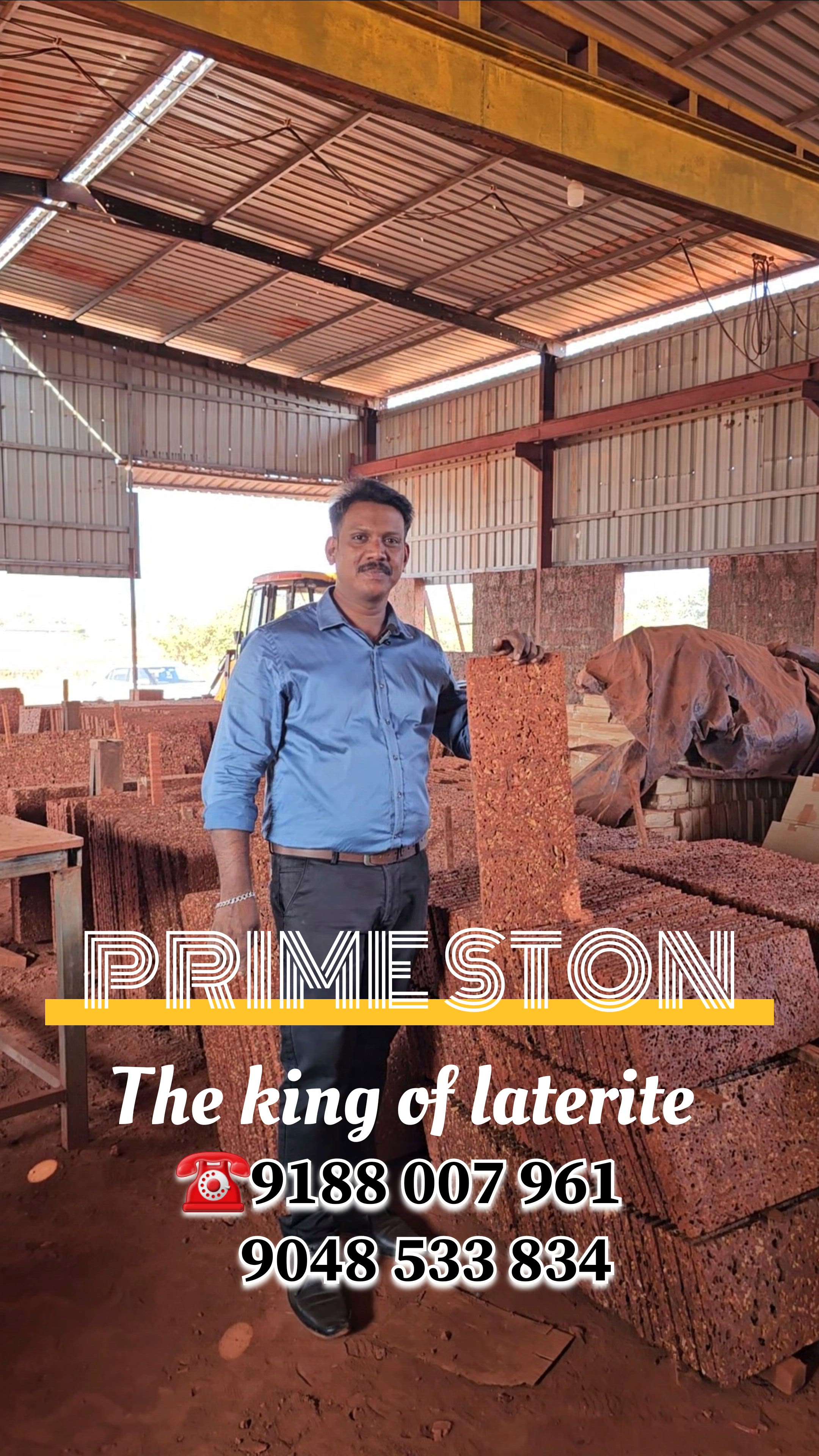 PRIME STON❤️
The king of laterite
Laterite Cladding Tiles# Laterite Flooring Slabs# Laterite Paving Stones, Laterite Furniture's, Laterite Monuments, Laterite Single Pillars ...
💚100% Natural Laterite Stone Products Manufacturer and laying contractor 💚
Our Service Available Allover India

Pillars available sizes..
From 24×6×6 to 7×12×12

Cladding available Sizes....
12/6,12/7,15/9,18/9,21/9,24/9 inches 20 mm thickness...

Paving available sizes....
12×12, 18×18, 24×24 inches 50 mm thickness

Slabs available sizes....
6/2 feet 25mm, 40 mm, 50 mm, 100 mm

Laterite furnitures and customized sizes also available...

Contact - 7306 706 542, 9188 007 961
 

primelaterite@gmail.com 
www.primestone.co. in
https://youtu.be/CtoUAPbgX08
  #architect  #engineers  #traditional  #newhomesdesign