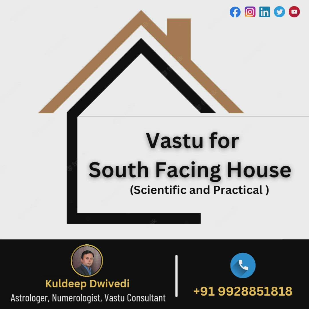 Vastu For South Facing House

Vastu Tips

1.	Entrance: The entrance of the house should be towards the northeast or northwest direction. 
2.	Colors: white, light blue, or green Colors auspicious for South-facing houses.
3.	Mirrors: Avoid placing mirrors on the……......wait wait wait
.
.

.
.
The land on which a building is constructed is believed to have its own energy, which can influence the energy of the building and the people living or working in it. 
Vastu Consultant Kuldeep Dwivedi provides guidelines for designing and arranging buildings and spaces in a way that optimizes the flow of energy and promotes positive vibrations. These guidelines take into account the energy of the land, the direction in which the building faces, the placement of rooms, furniture, and other elements within the building, as well as the lifestyle and habits of the people who occupy the space.
#vastu #vastuforwestfacinghouse #vastu_items  #vastu_images #Vastuconsultant #Vastuspecialist #Vastu_designer #v