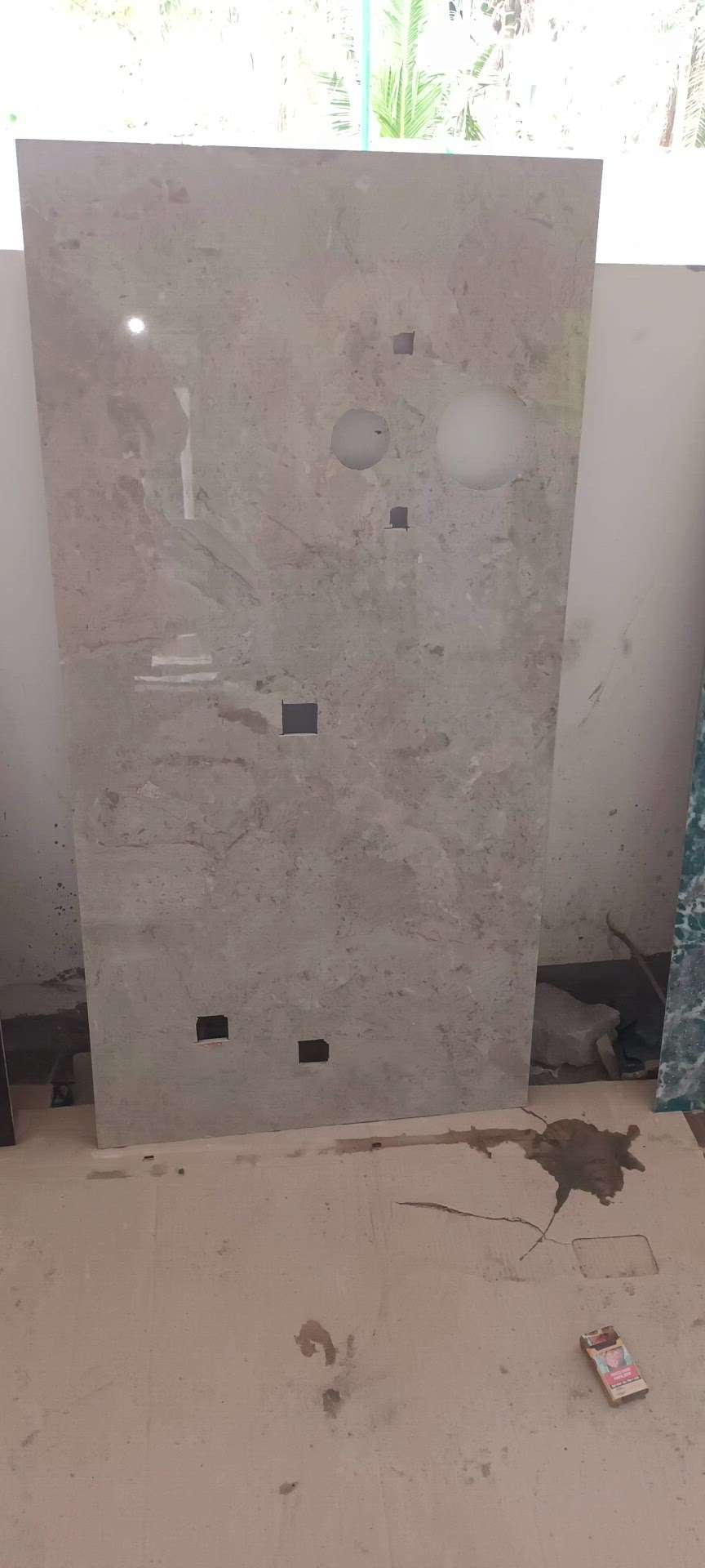 #fibre cement bord (tiles installed. MYK DWA 215)