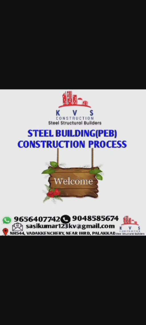 steel building construction process step by step #kvs# # construction🚧#