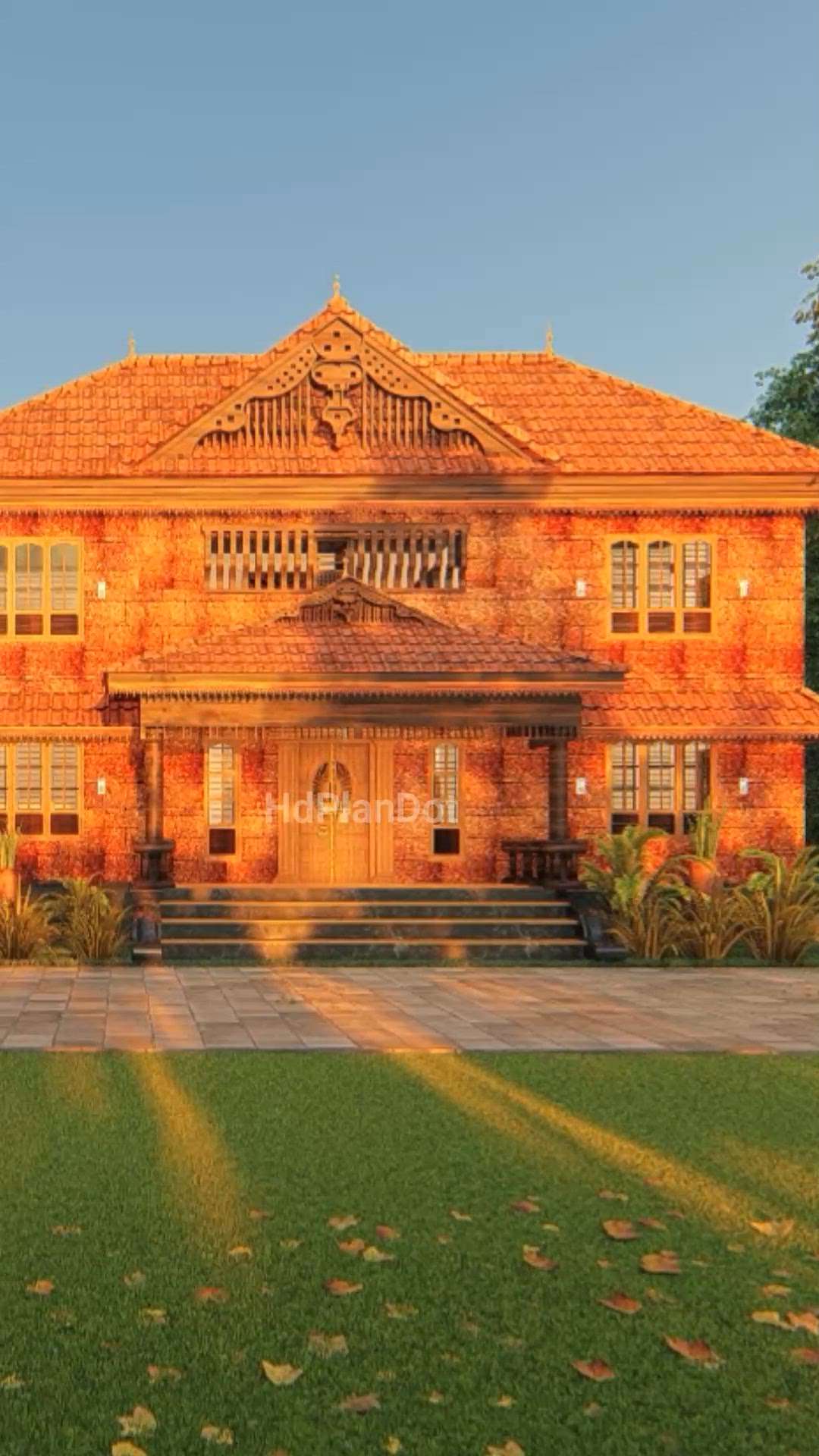 Traditional house elevation  #3delevations #TraditionalHouse #traditonal  #lateritestone  #mugappu  #Nalukettu