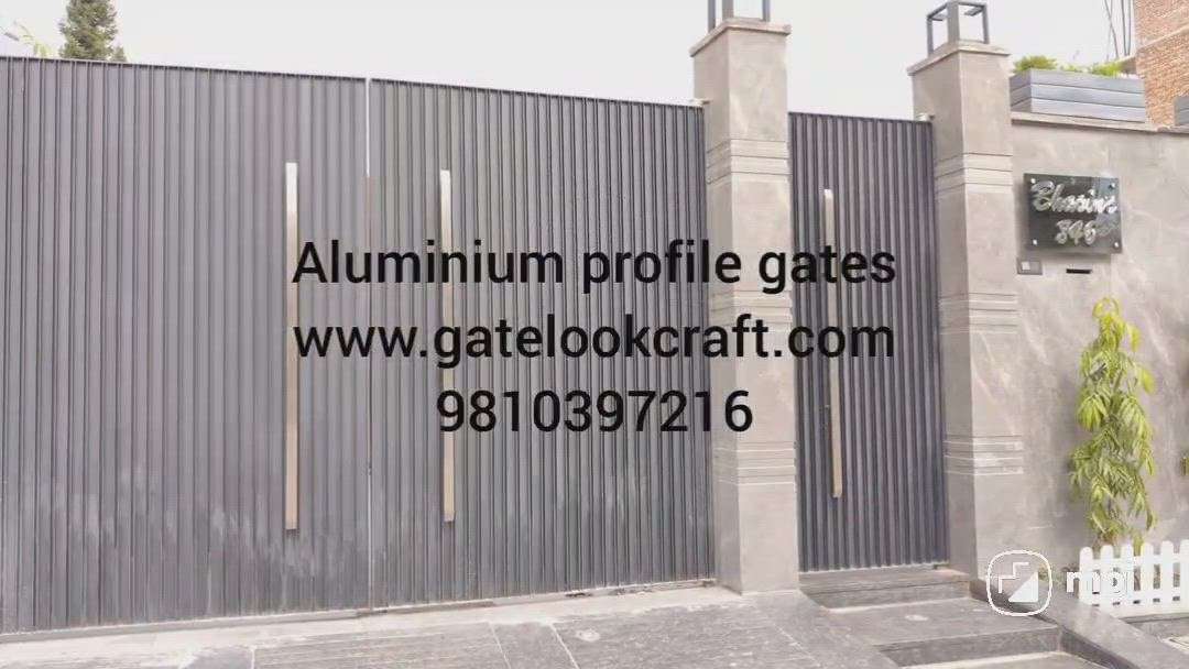 Aluminium profile gates by Hibza sterling interiors pvt ltd manufacture in Delhi Gurgaon Noida Ghaziabad Faridabad #gatelookcraft #gatelook #aluminiumprofilegates #maingates #profilegates #gates #designergates #fancygates #msgates #irongatesdesign