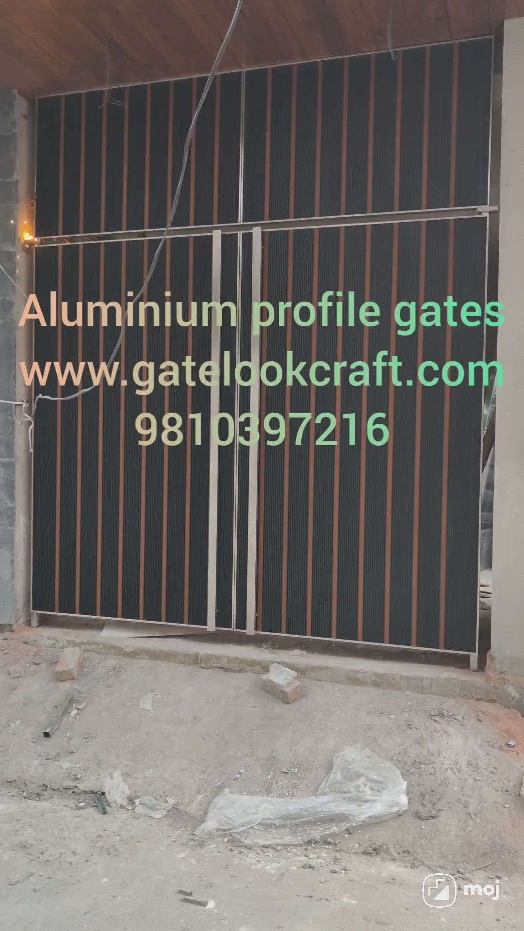 Aluminium profile gates by Hibza sterling interiors pvt ltd manufacture in Delhi #gatelookcraft #gates #aluminiumprofilegates #aluminiumgates #profilegates #maingates #designergates #gatesdesing #slidinggates #Aotumationgates 
#fancygates