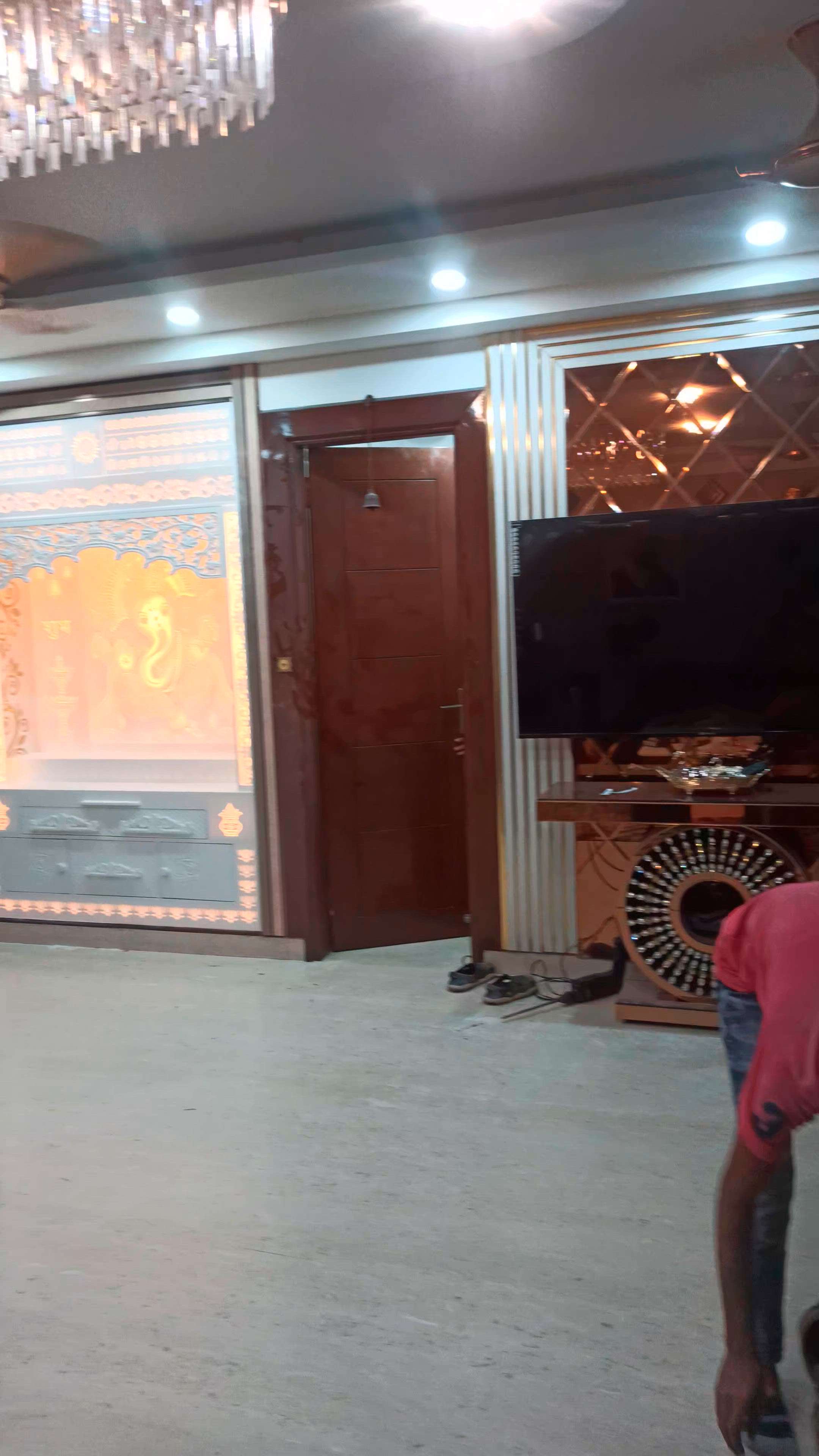 #3d Ganesh ji Designer Modern Corian Mandir with SS Enlaey work with LED lights# #Jaldi apne Mandir ka order dijiye# #9711785151#