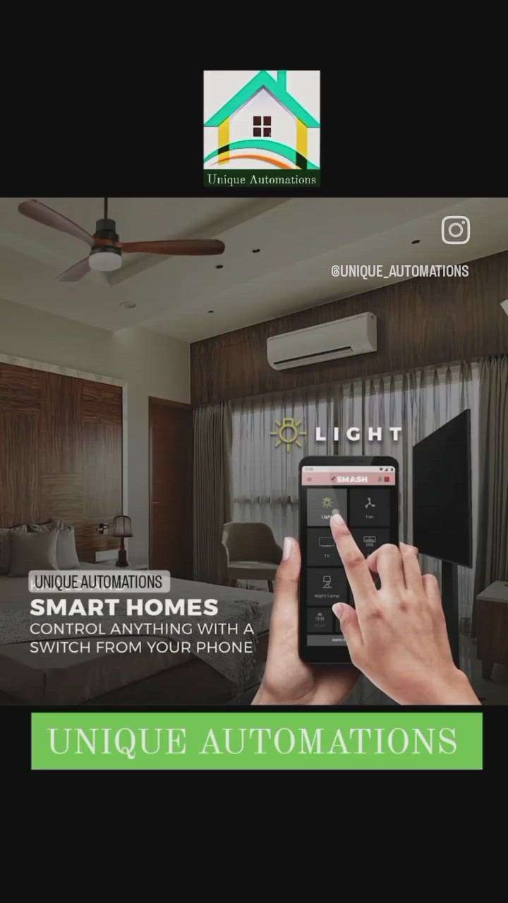 Your One-Stop Solution for all your SMART HOME needs ends here. Our comprehensive SMART HOME AUTOMATION SYSTEM has everything you need to make your home more comfortable and convenient. From CONTROLLING the LIGHTS to SECURING your HOME, we have got you Covered.

CALL NOW FOR FREE DEMO 📲

INSTAGRAM :

https://instagram.com/unique_automations?igshid=YmMyMTA2M2Y=

WHATSAPP :

https://wa.me/c/919910083919 #homeautomationsystem #smarthomes #smarthomesecurity #futureconcept #befutureready