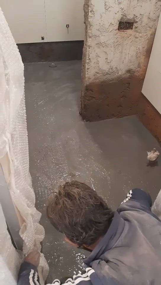 water proofing work in  bathroom