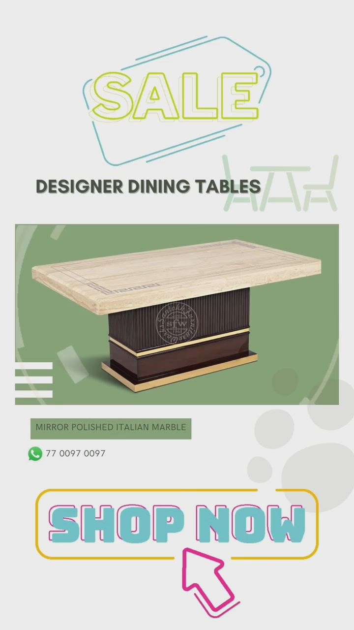 Order now from our new range of dining sets.
A dining design topped with mirror polished Italian marble.
Designer center base dining  with High gloss PU polish.
Customize your furniture from us.
DM or call for enquiries.
.
.
.
.
.
.
.
.
.
#diningtable #interiordesign #furniture #diningroom #homedecor #interior #table #furnituredesign #diningroomdecor #coffeetable #home #design #livingroom #diningchairs #polish #diningchair #woodworking #marble #sfw #diningtabledecor #wood #customfurniture #interiors #dining #chair #interiordesigner #interiorstyling #handmade #diningroomdesign #kirtinagar #italianmarble #bespoke