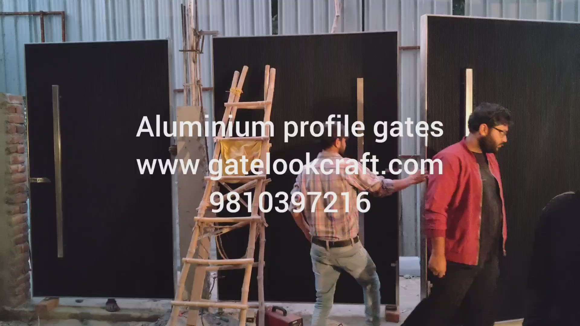 Aluminium profile gates by Hibza sterling interiors pvt ltd #aluminiumprofilegate #aluminiumclading #Aotumationgates #aluminiumpanelgates #aluminiumgates #maingate #fancygates #modolergate #slidinggates