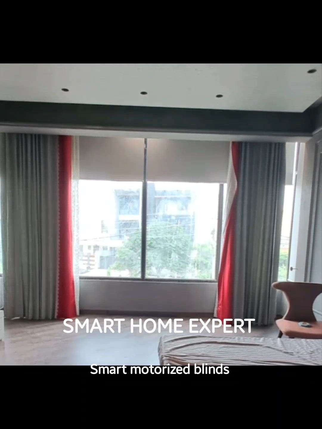 smart blinds 
motorized blinds control with remote, mobile app nfc feature voice command and manually switch button