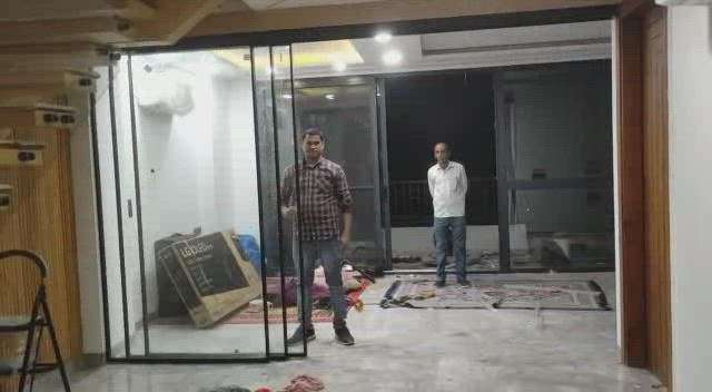 #telescopic 2+1 telescopic slim profile wark with toughened glass 8851431197 contact for glass work