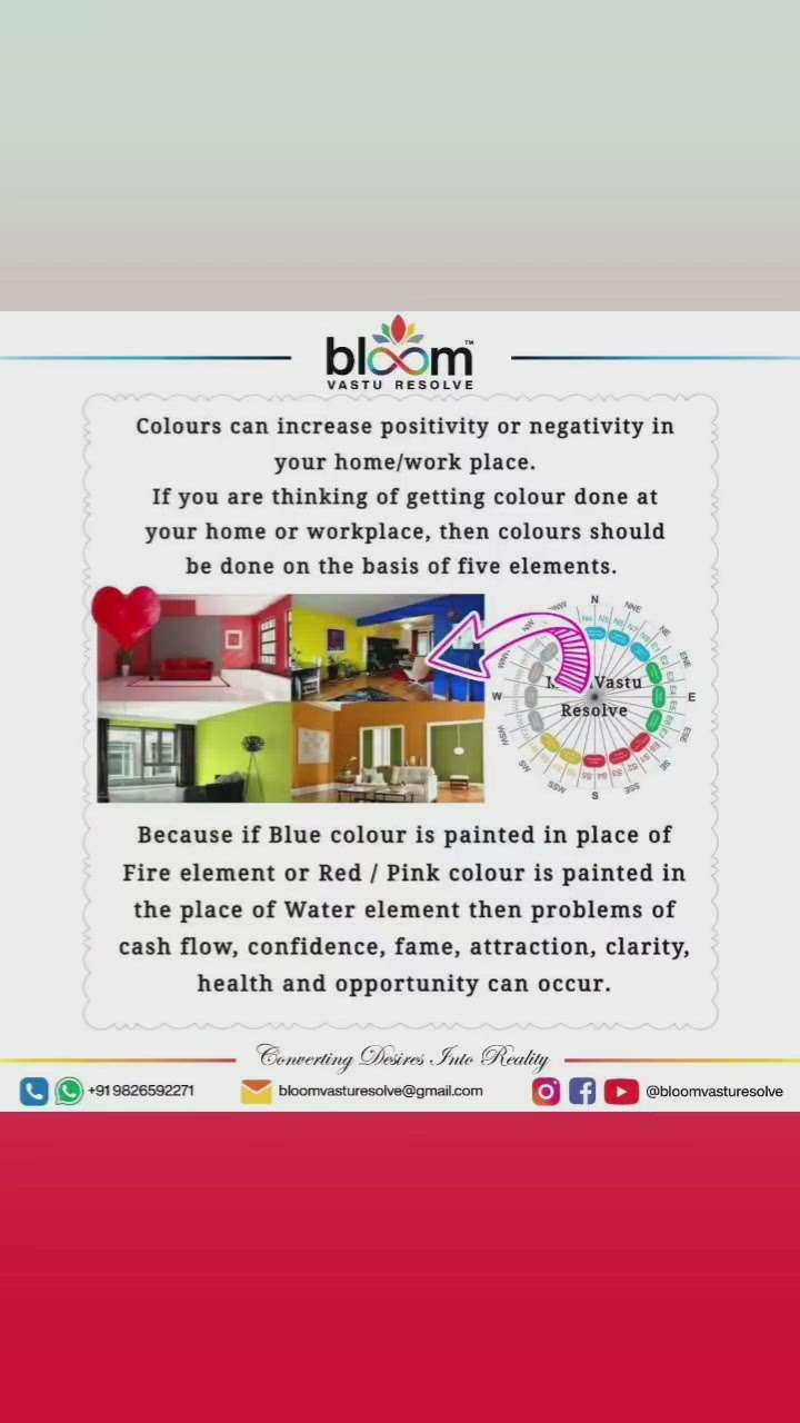 Your queries and comments are always welcome.
For more Vastu please follow @bloomvasturesolve
on YouTube, Instagram & Facebook
.
.
For personal consultation, feel free to contact certified MahaVastu Expert MANISH GUPTA through
M - 9826592271
Or
bloomvasturesolve@gmail.com

#vastu 
#mahavastu 
#bloomvasturesolve
#colours
#wallpainting 
#wallpaper 
#holi