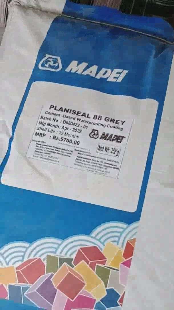 #WaterProofings MAPEI Planiseal 88 grey for outdoor cladding wall and show walls