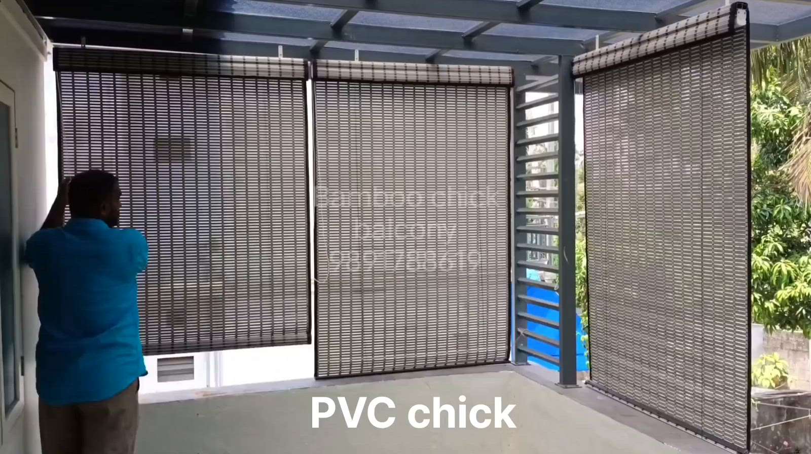 PVC blinds chick for balcony installation mayapuri Delhi 9891788619