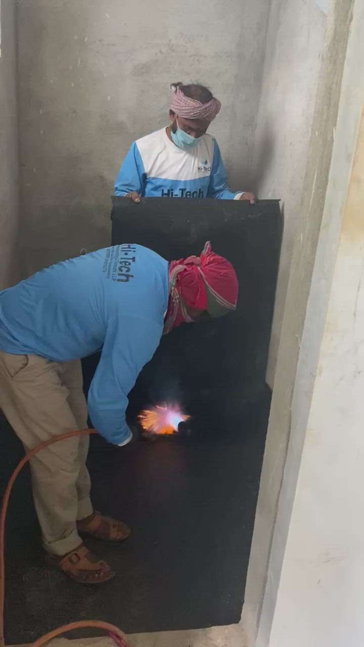 Torch applied waterproofing system  #WaterProofing #HouseConstruction #Contractor#kerala