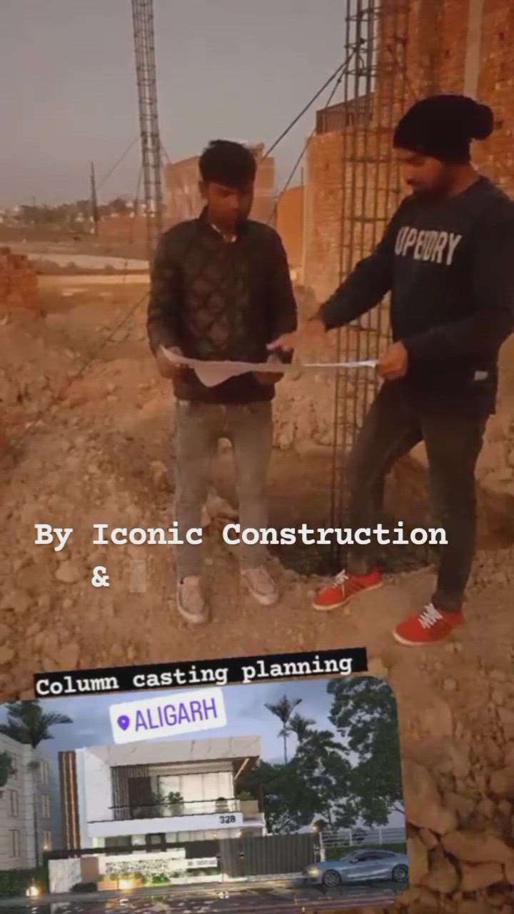 Aligarh project Column Casting Planning by Iconic construction group #constructionsite #Civil 
architecture #ConstructionTools