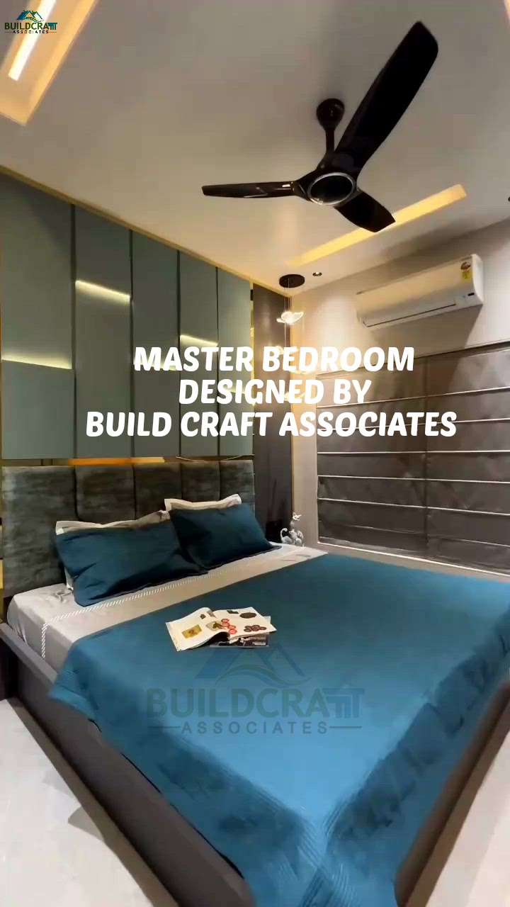 LUXURIOUS MASTER BEDROOM INTERIOR.
#InteriorDesigner  #BuildCraftAssociates  #modularkitchen  #homerenovation