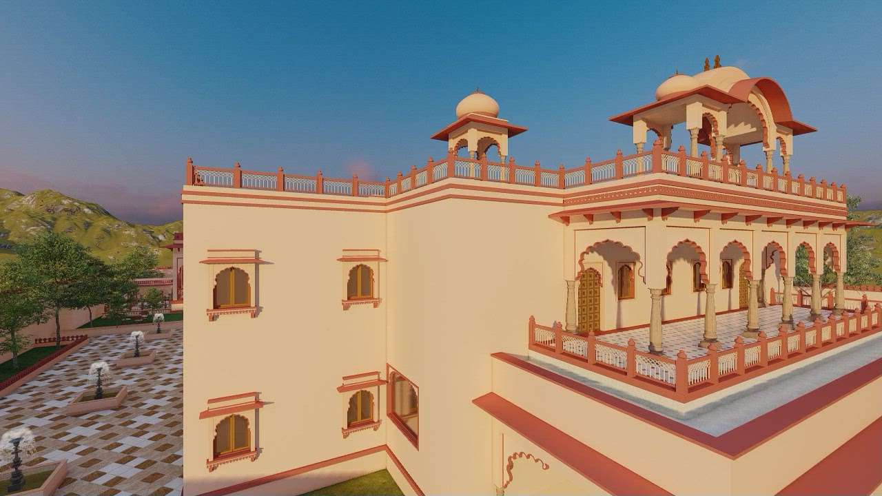 Traditional house design
 #TraditionalHouse  #ElevationDesign  #HouseDesigns  #haveli  #interior_designer_in_rajasthan  #rajasthanistyle  #InteriorDesigner  #exteriordesigns  #3dhousedesign
