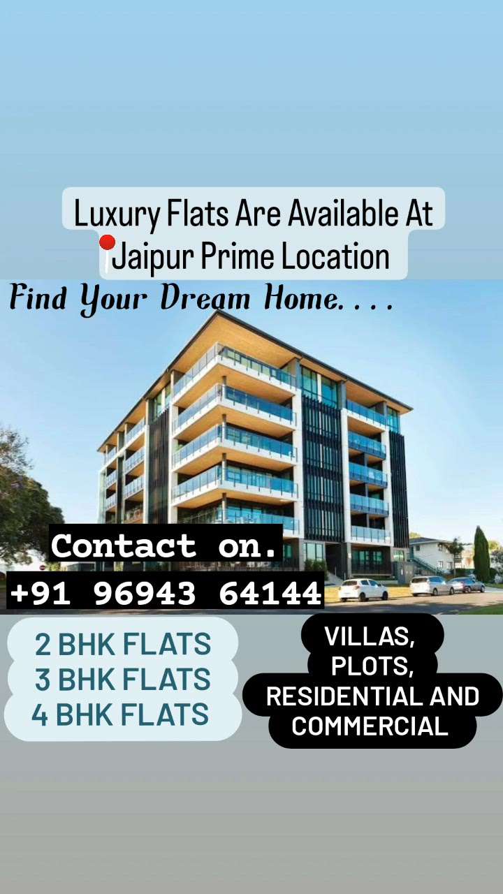 find your dream home
at prime location
2,3,4 bhk flats are available
38L, 48L , 57L
contact on 
+91 96943 64144