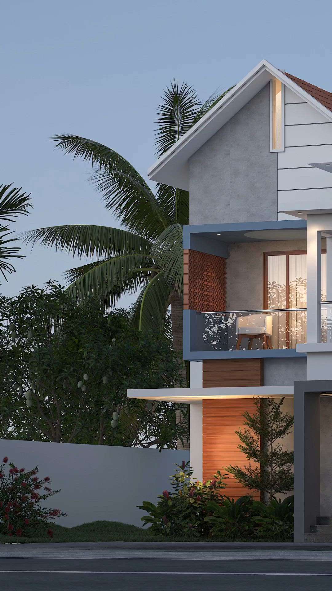 Mixed roof home design
1800 sqft 
4 Bhk